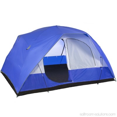 Best Choice Products 5-Person Weather Resistant Dome Camping Tent w/ Carrying Bag - Blue