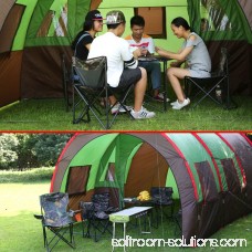 Green Waterproof 8-10 Person Double Layer Tunnel Family Outdoor Camping Large Tent 569913555