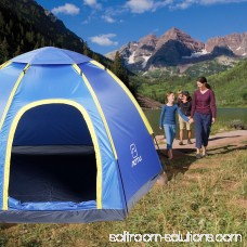 Waterproof 3-4 People Automatic Instant Pop up Family Tent Camping Hiking Tent Blue 568974083