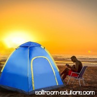 Waterproof 3-4 People Automatic Instant Pop up Family Tent Camping Hiking Tent Blue   568974083