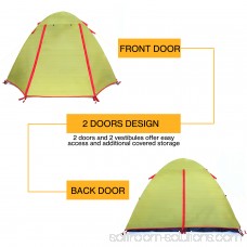 WEANAS 1-2 Backpacking Tent Double Layer Large Space for Outdoor Camping Green