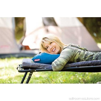 Coleman Compact Fold N' Go Poly Cotton Outdoor Camping Travel Pillows (2 Pack)