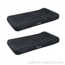 2) Intex Twin Classic Pillow Rest Airbed Mattress Bed w/ Built-In Pump | 66775E