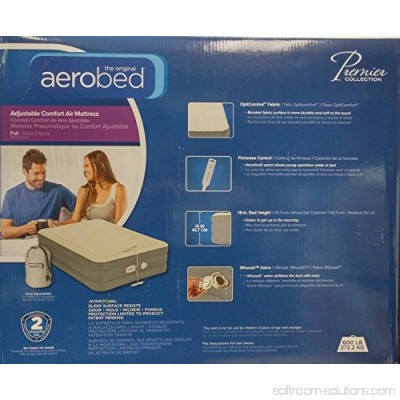 AeroBed Premier Collection Adjustable Comfort Air Mattress 18 inch, Full Size