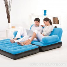 Bestway Multi-Max Inflatable Air Couch or Double Bed with AC Air Pump, Blue 552614543