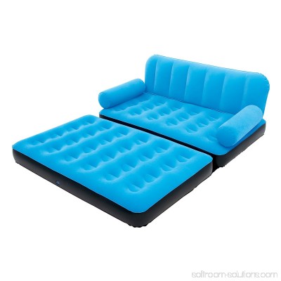 Bestway Multi-Max Inflatable Air Couch or Double Bed with AC Air Pump, Blue 552614543