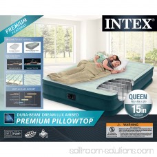 Intex Queen 15 DuraBeam Dream Lux Airbed Mattress with Built-in Pump 565647468