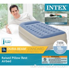 Intex Twin 18 Dura-Beam Standard Raised Pillow Rest Airbed Mattress 556319901