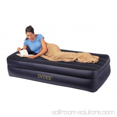 Intex Twin Raised Pillow Rest Air Mattress with Built-In Electric Pump | 66705E
