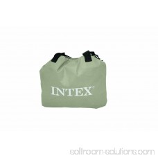 Intex Twin Raised Pillow Rest Flocked Airbeds with Built-In Air Pump (2 Pack)