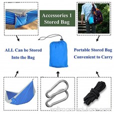 Camping Hammock Double Person, iClover Portable Parachute Nylon Lightweight Quick Dry Outdoor Tree Hammock with 2 x Hanging Ropes & Carabiner for Backpacking Travel Survival Beach Yard Patio Backyard