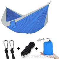 Camping Hammock Double Person, iClover Portable Parachute Nylon Lightweight Quick Dry Outdoor Tree Hammock with 2 x Hanging Ropes & Carabiner for Backpacking Travel Survival Beach Yard Patio Backyard   