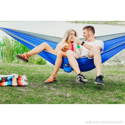 Hammocks, Easy Hanging Hammock with Tree Straps&Carabiners- Supports Up To 600 lbs for Camping Backpacking, Hiking, Travel, Beach, Yard