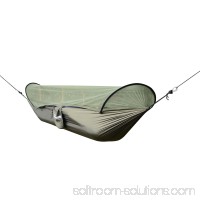 Outsunny Outdoor Camping Travel Hammock -With Screen/Dark Green   