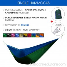 Yes4All Single Lightweight Camping Hammock with Carry Bag (Green/Blue) 566639193
