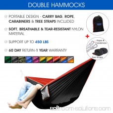 Yes4All Ultralight Portable Parachute Nylon Double Hammock With Tree Straps - Carry Bag Included 564819656